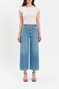 Daze Denim Valley Girl Wide Leg Ankle in Fave