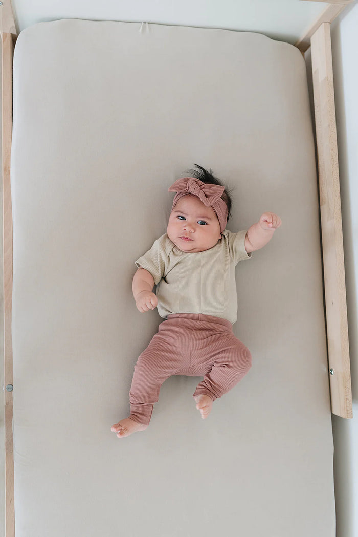Mebie Baby Organic Cotton Leggings - Dusty Rose