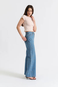 Daze Denim Far Out - High Rise Wide Leg - Fated