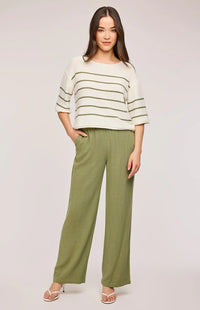Gentle Fawn Kerrigan Knit Sweater-Matcha Stripe