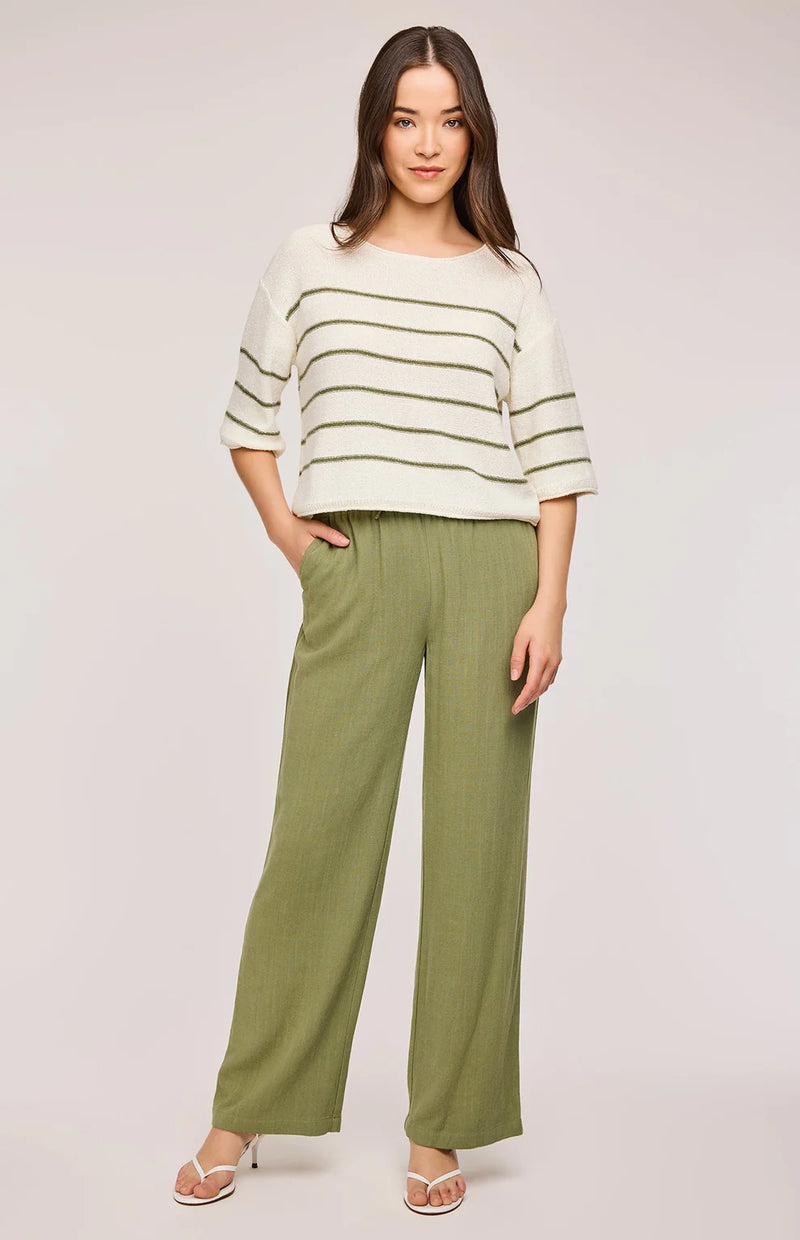 Gentle Fawn Kerrigan Knit Sweater-Matcha Stripe