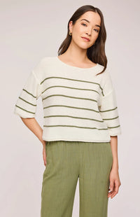 Gentle Fawn Kerrigan Knit Sweater-Matcha Stripe