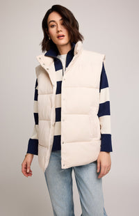 Creme Puffer Vest Nora