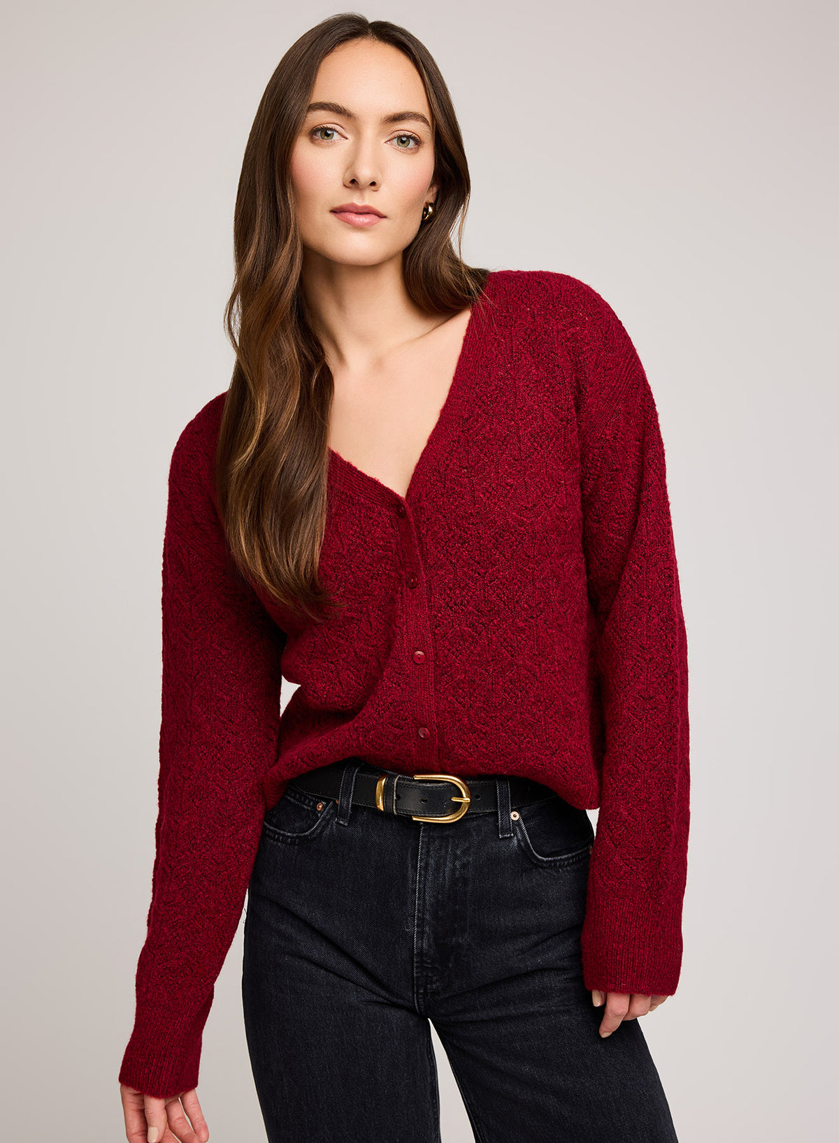 Gentle Fawn Lila Cardigan - Heather Crimson