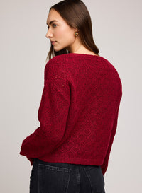 Gentle Fawn Lila Cardigan - Heather Crimson