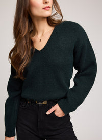 Gentle Fawn Angelica V Keck Sweater  -Wintergreen