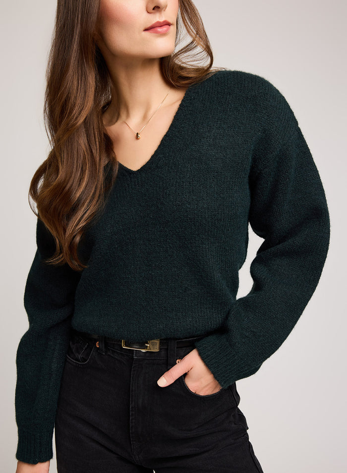 Gentle Fawn Angelica V Keck Sweater  -Wintergreen
