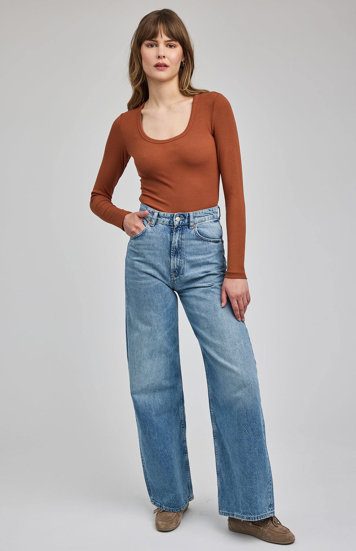 Libby Long Sleeve Tee - Canyon