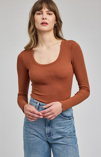 Libby Long Sleeve Tee - Canyon