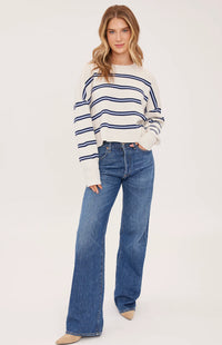 Gentle Fawn Echo Sweater - Cream Stripe