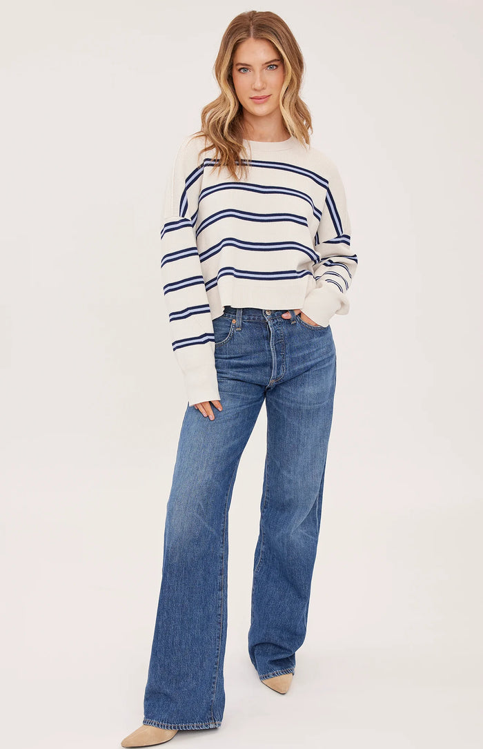 Gentle Fawn Echo Sweater - Cream Stripe
