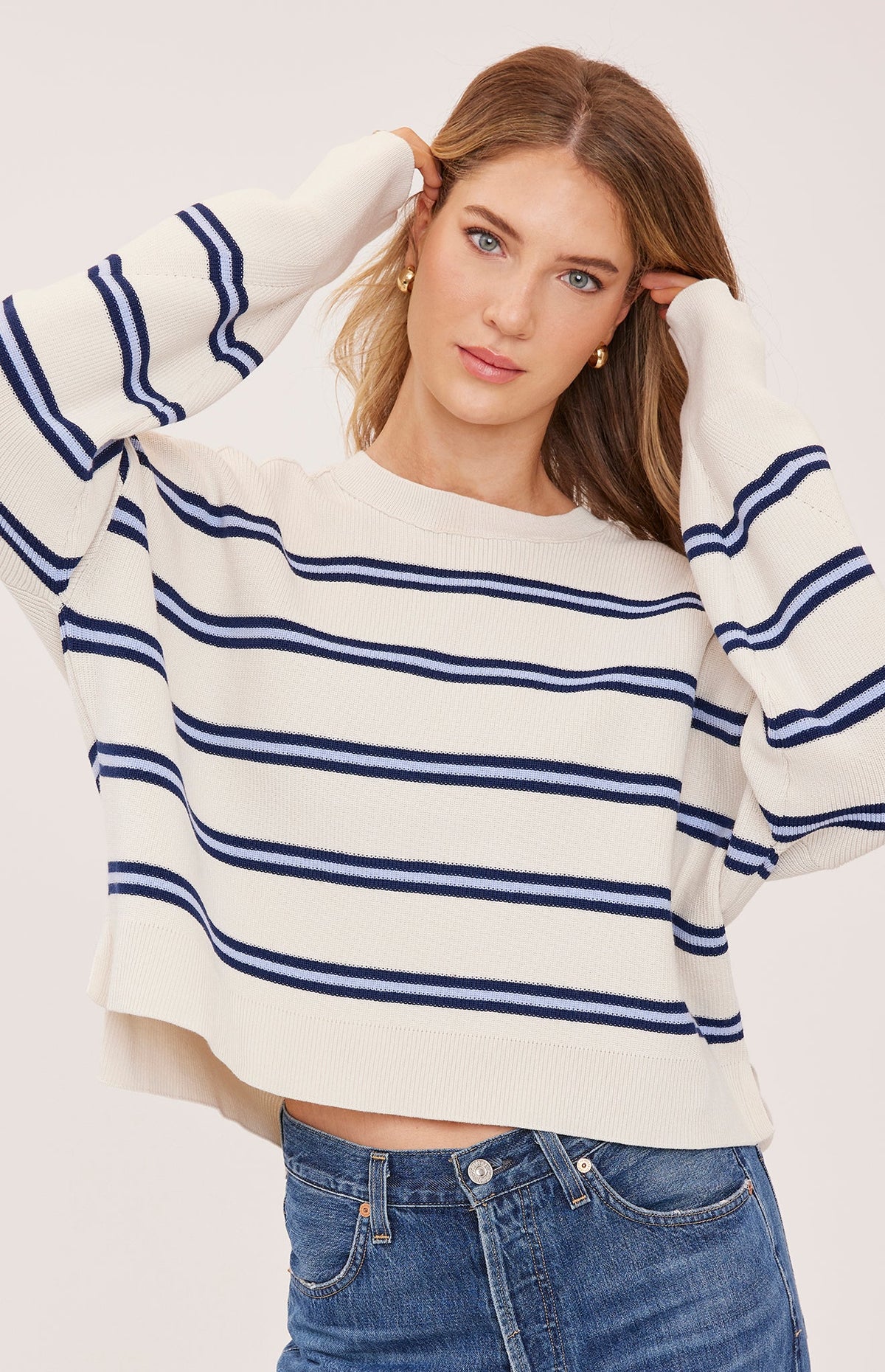 Gentle Fawn Echo Sweater - Cream Stripe