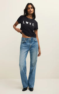 Z Supply Adore Tourist Tee Black Love