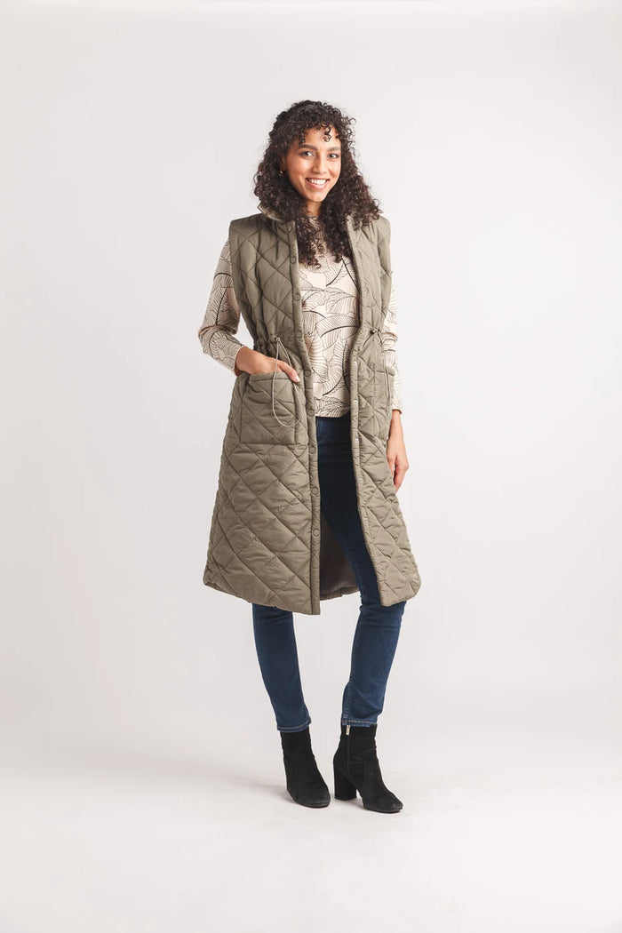 Papillon Puffer Vest Drawstring Waist