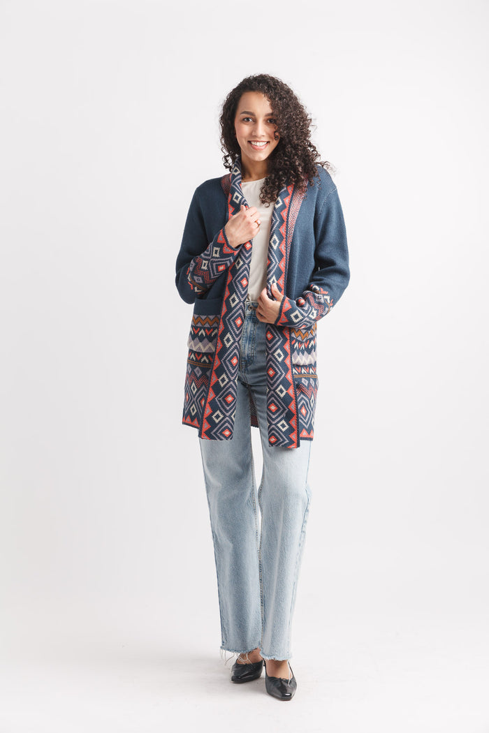 Global Knit Coatigan W Pocket