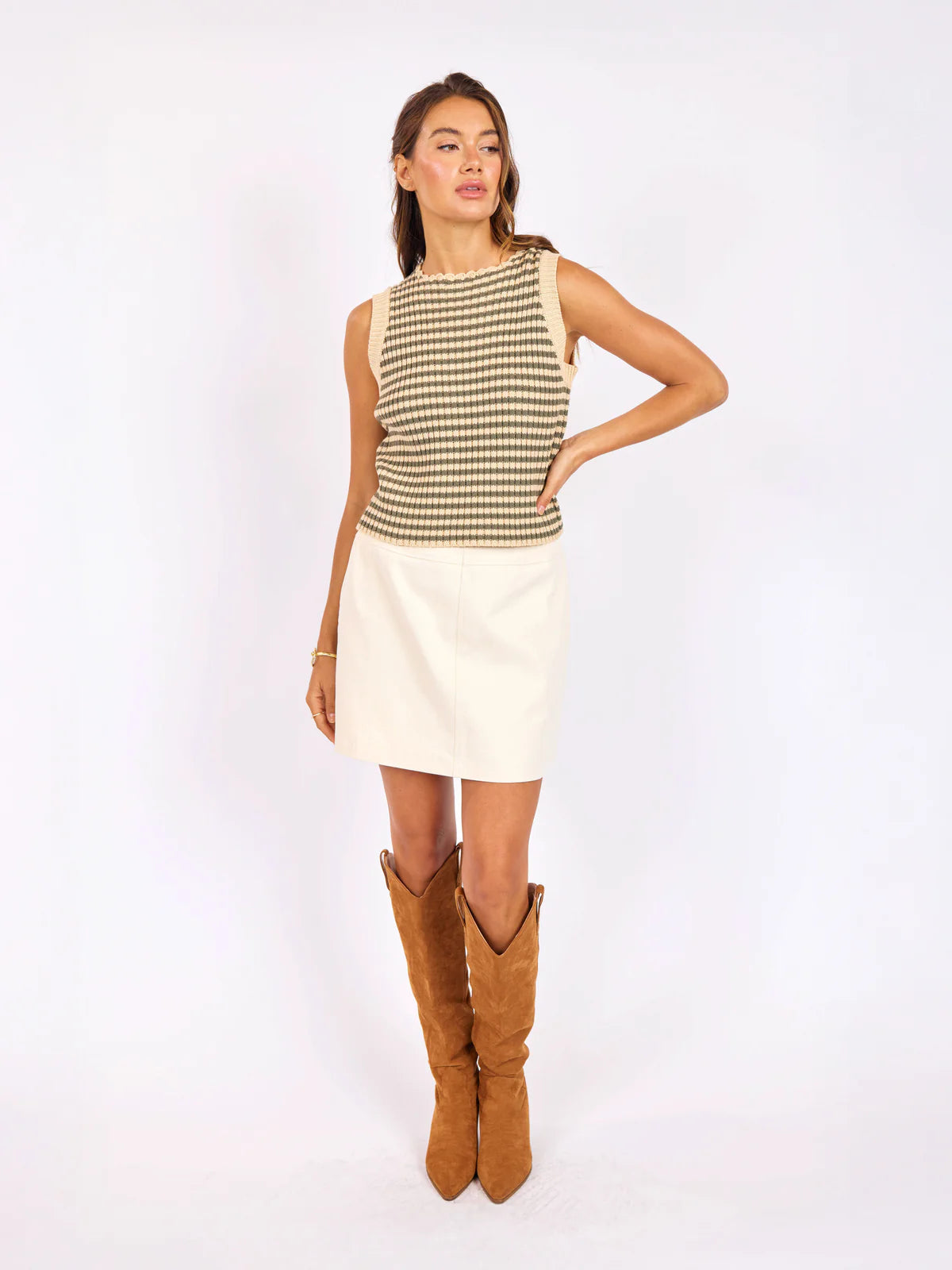 Sage the Label Mona Striped Sweater Tank