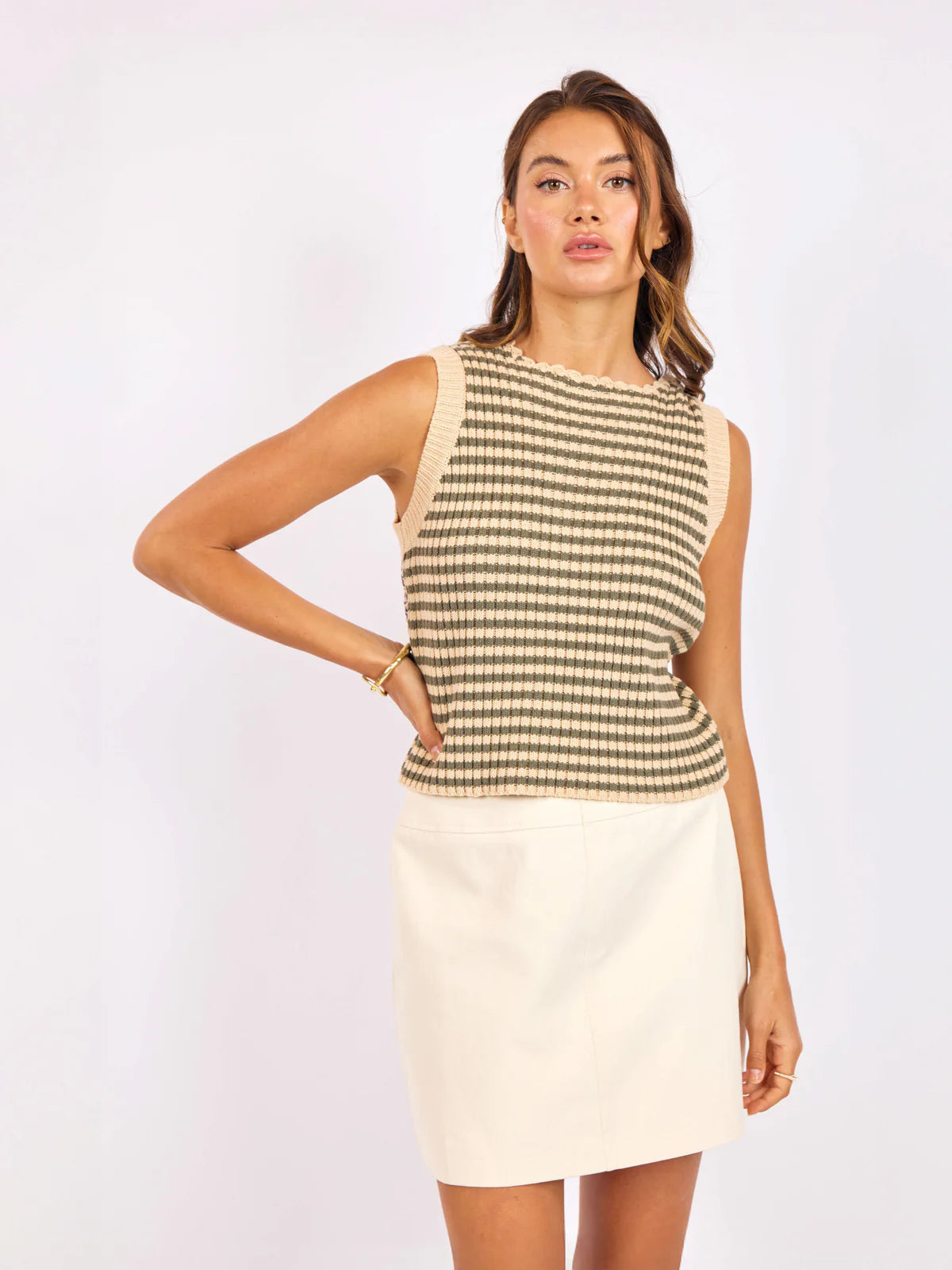 Sage the Label Mona Striped Sweater Tank