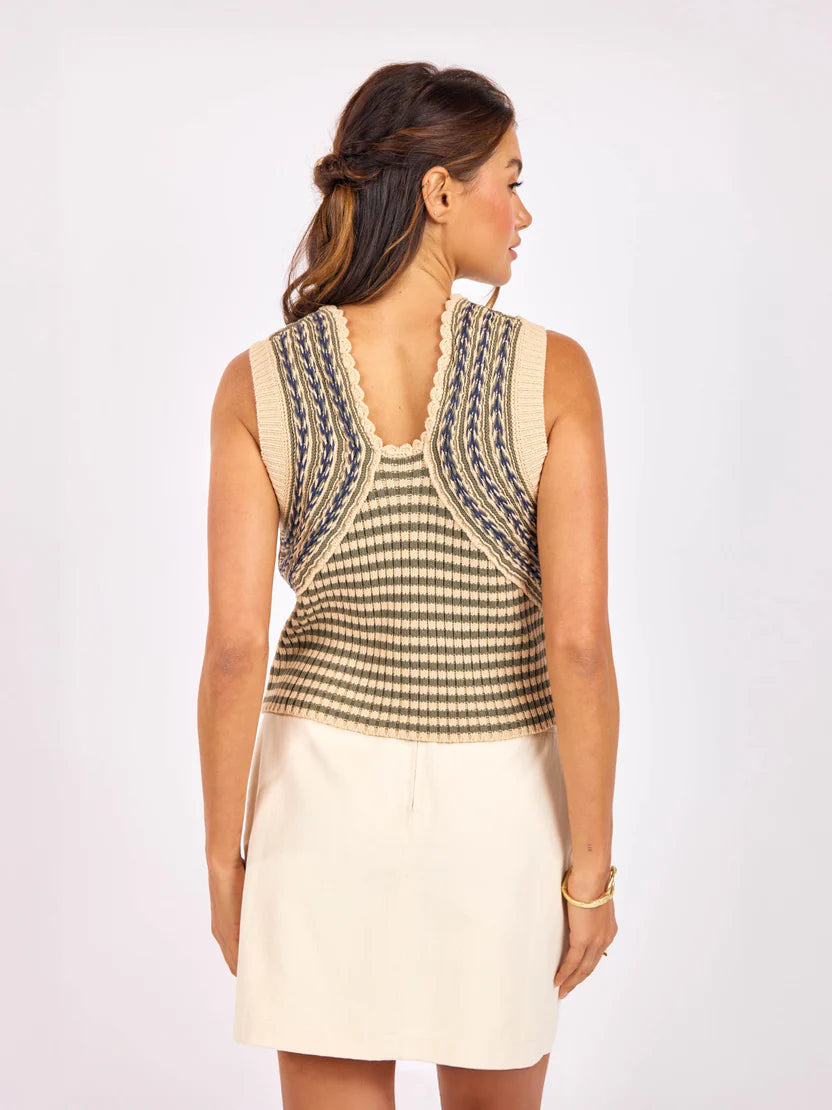Sage the Label Mona Striped Sweater Tank
