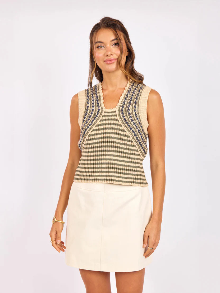 Sage the Label Mona Striped Sweater Tank