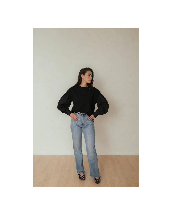 Long Sleeve Blouse Black - PRIV