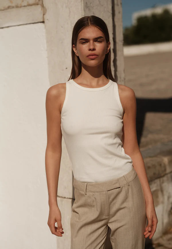 Lila Tank Top - Coco Milk