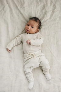 Mebie Baby Oatmeal Cotton Joggers