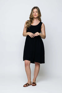 Orb Sunny Tank Dress - Black