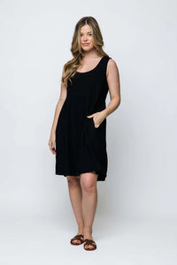 Orb Sunny Tank Dress - Black
