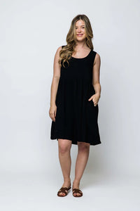 Orb Sunny Tank Dress - Black