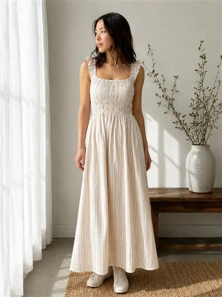 Priv Liora Striped Dress natural