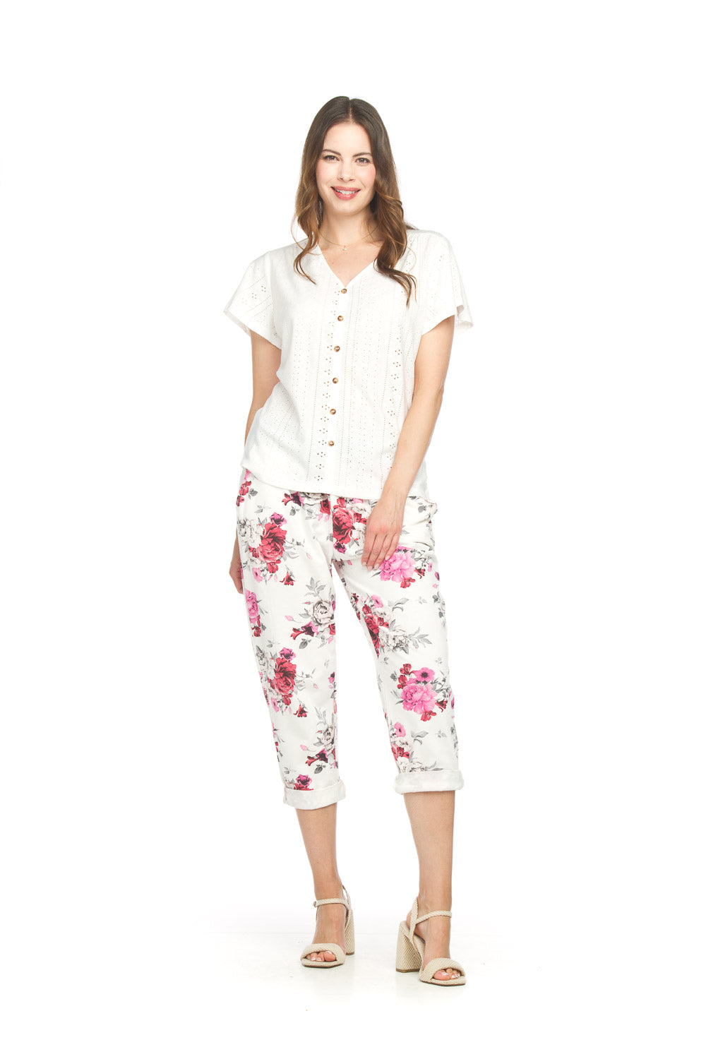 Papillon Stretch Eyelet TShirt