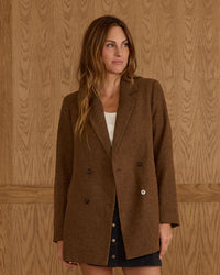Rylee + Cru Double Breasted Blazer - Rustic Plaid