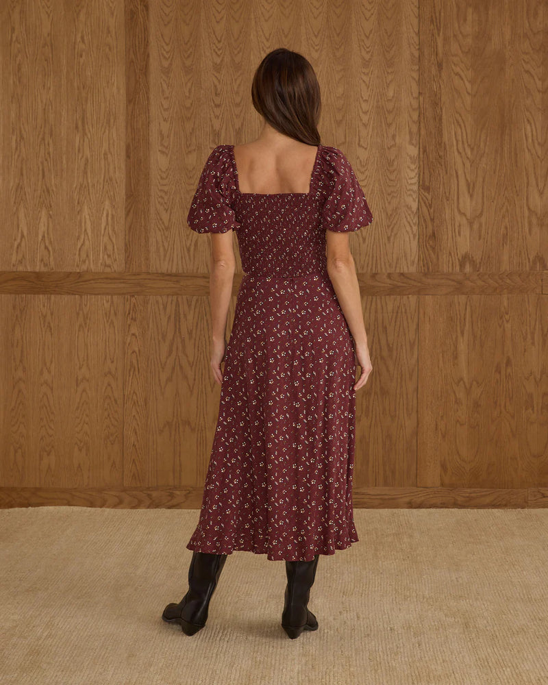 Rylee & Cru - Button Slit Skirt - Harvest Berry