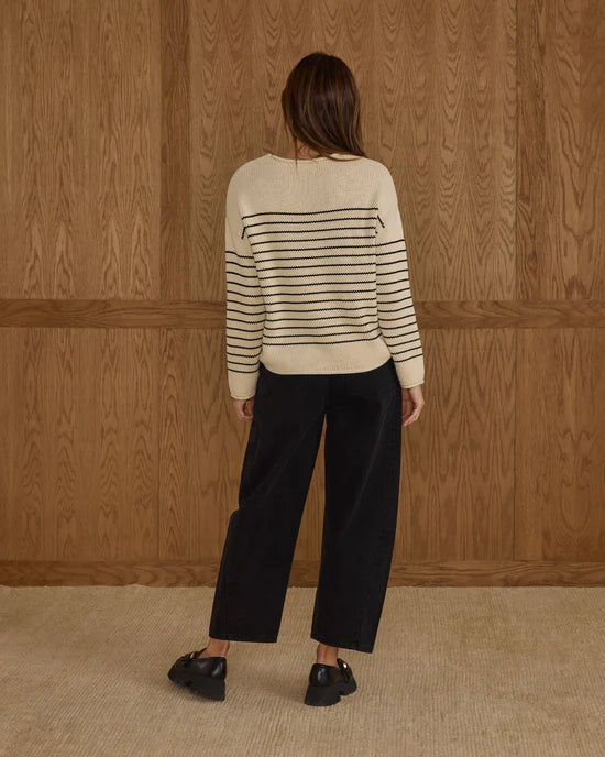 Rylee + Cru  Jacques Sweater - Black Stripe