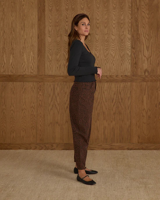 Rylee + Cru  Barrel Denim - Leopard