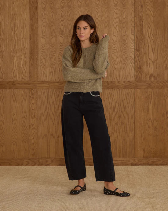 Rylee & Cru Fuzzy Cardigan - Evergreen