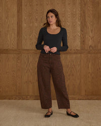 Rylee + Cru  Barrel Denim - Leopard