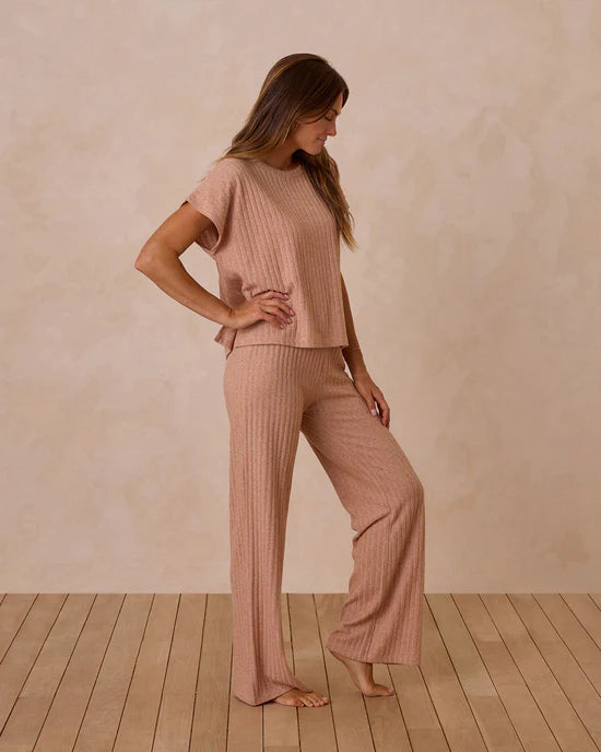 Cozy Rib Knit Set | Grapefruit
