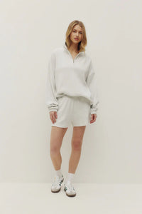 Kuwalla Bailey Waffle Zip Up -  Heather Grey
