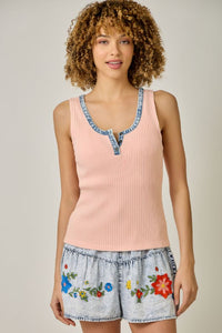 Mystree Washed Tank - Rose
