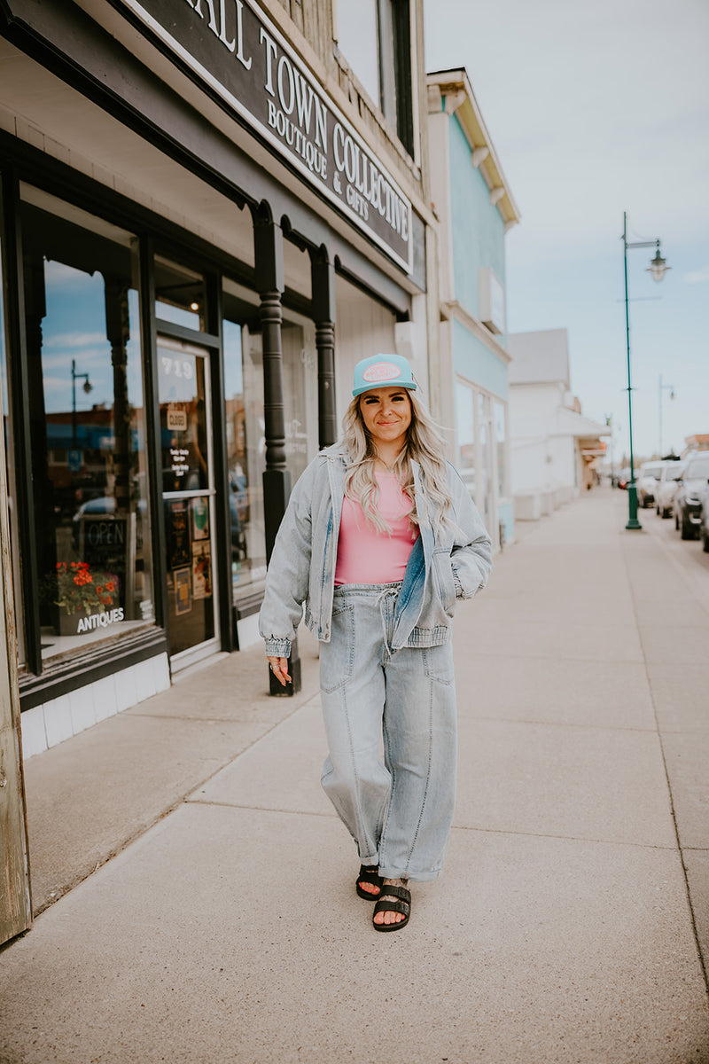 Daze Villa Drawstring Barrel Jeans