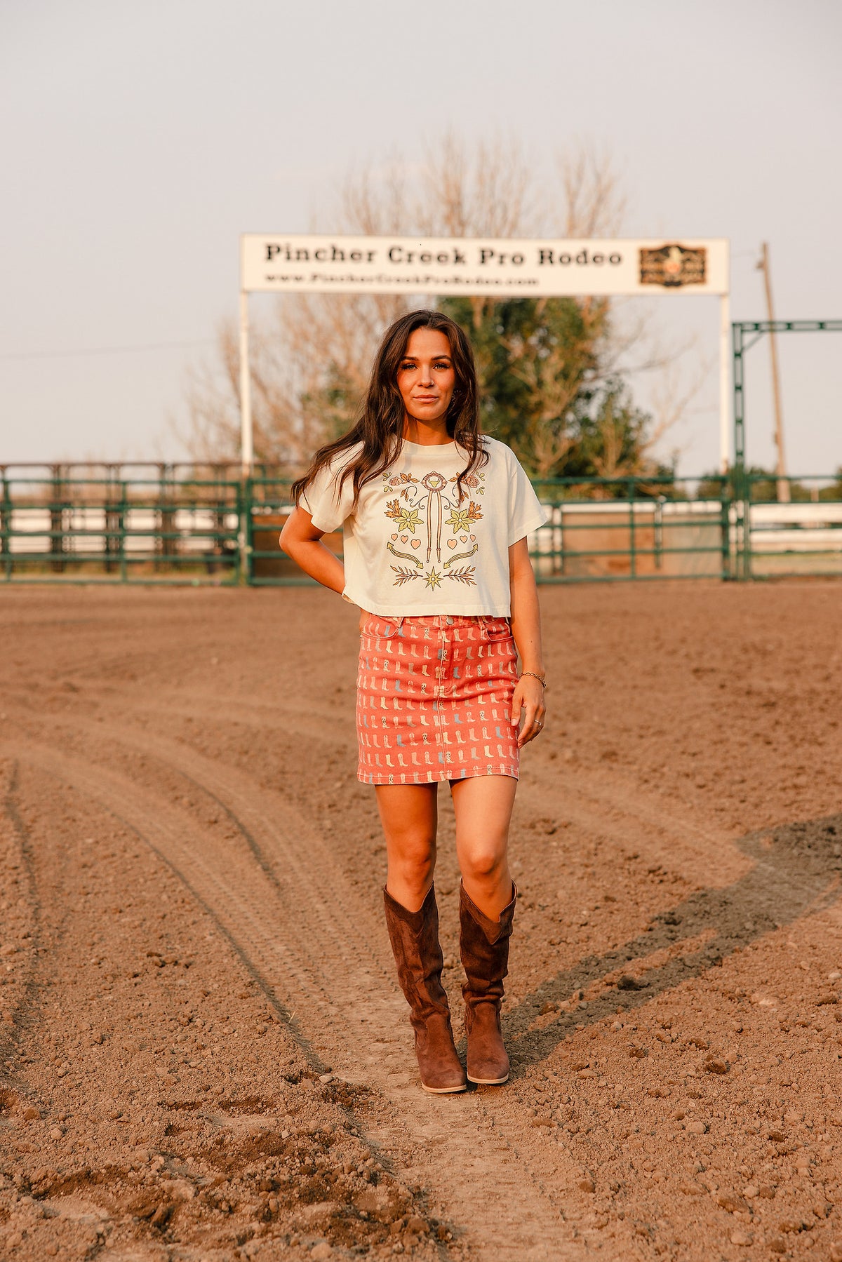 Boot Print Mini Skirt