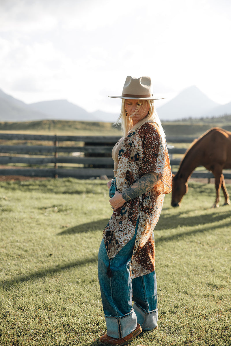 Western Floral Duster