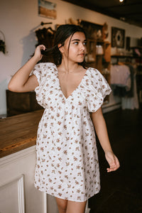 PRIV Lotus Double Vneck Dress Floral