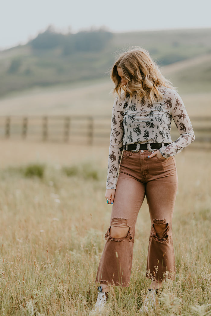 Terra Crop Flare Jeans - Size 32