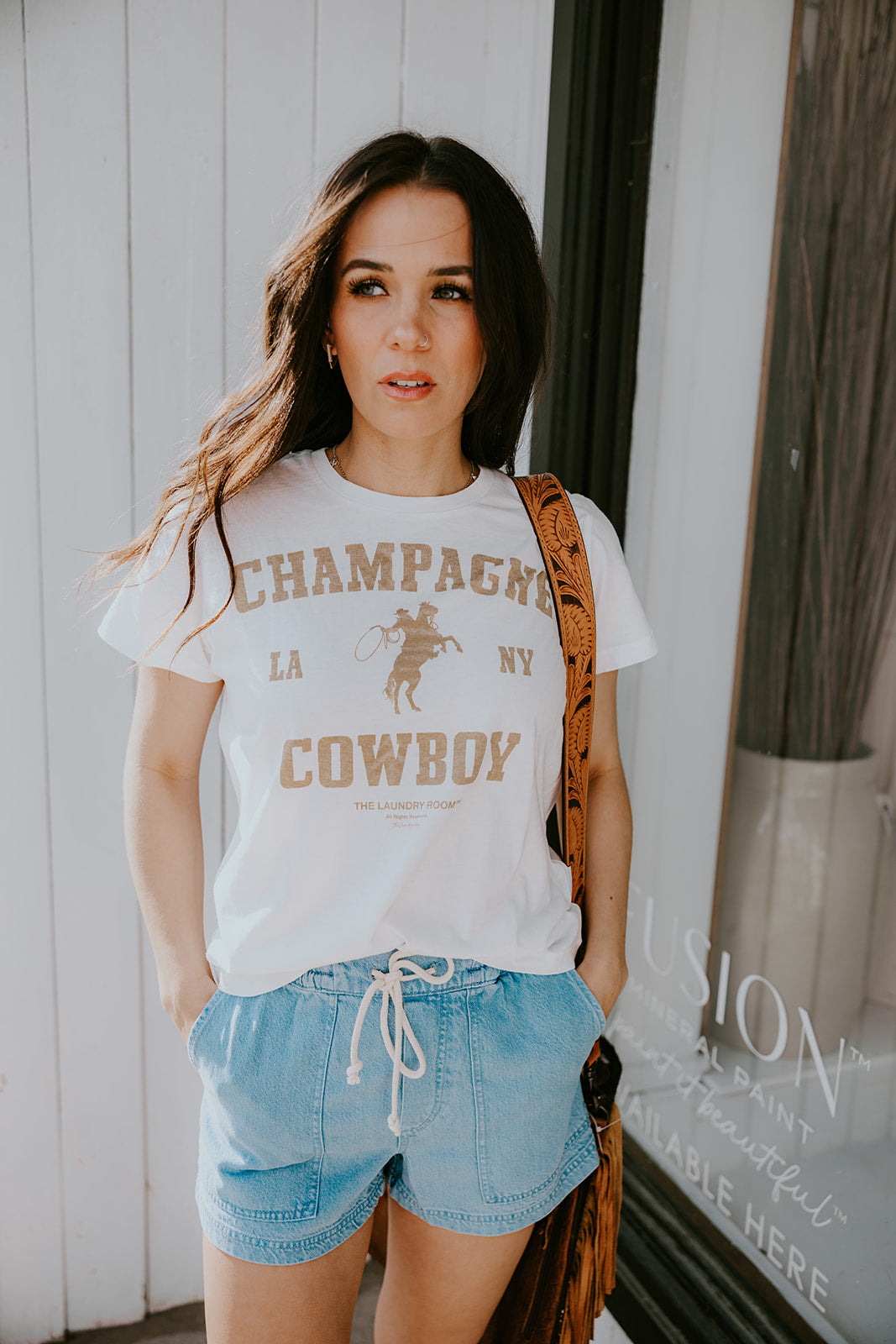 The Laundry Room - Champagne Cowboy Tee