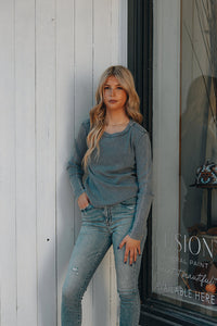 Z Supply Arlet Mini Thermal Top - Storm Cloud