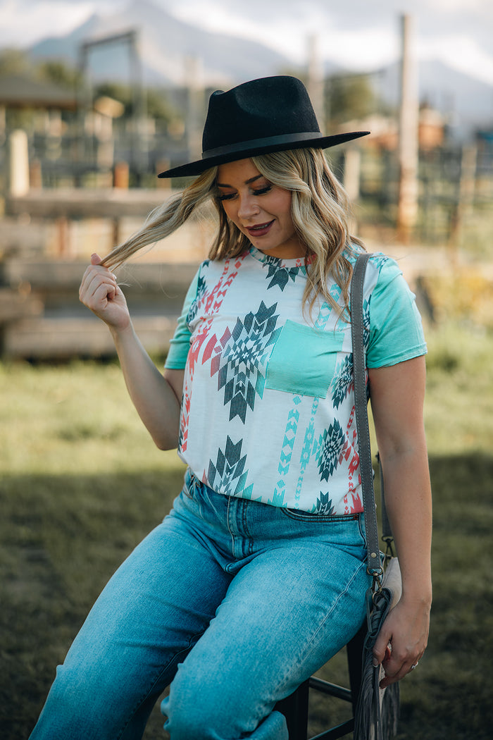 Beach Glass Aztec Tee