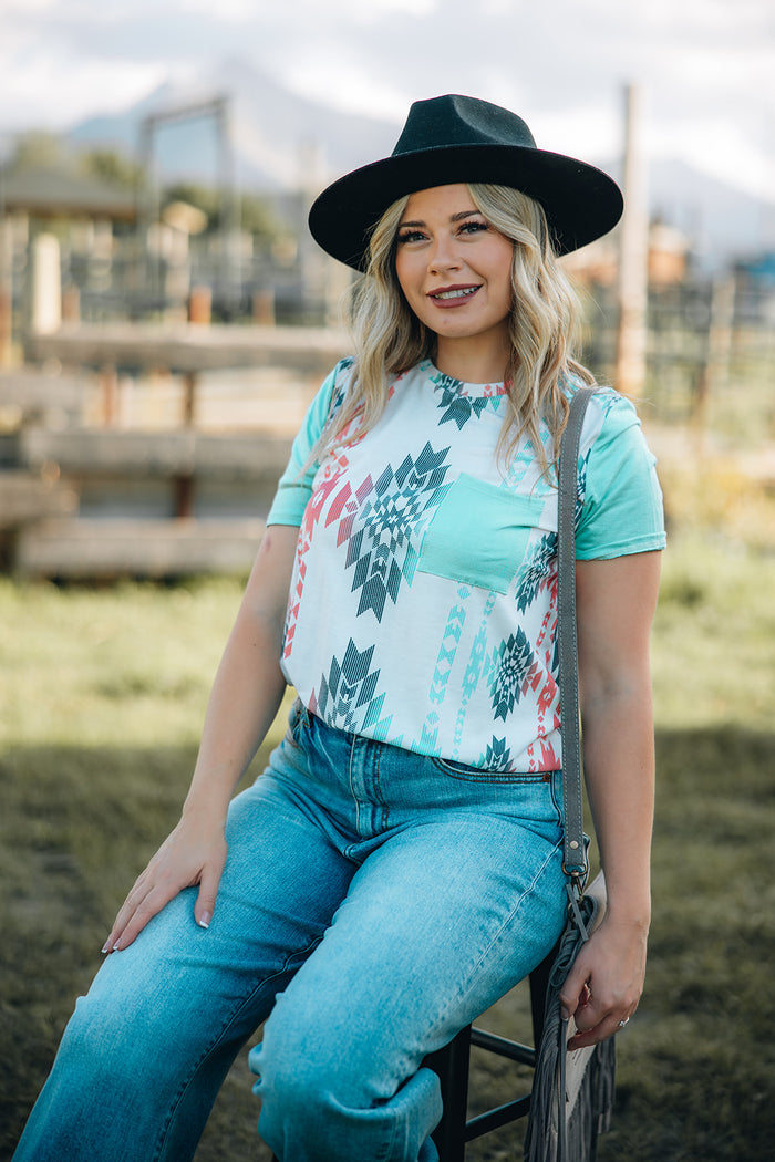 Beach Glass Aztec Tee