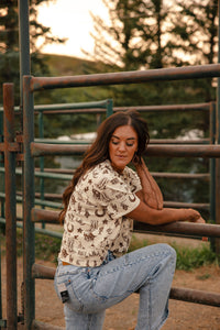 All Over Western Print Tee
